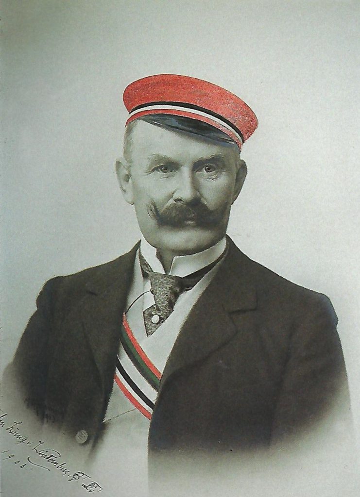 In einem Prunkrahmen schenkte König Wilhelm II. dieses Bild 1903 dem Corps Onoldia, dem (damals noch) ältesten deutschen Corps. 1999 kam das Bild als Frontispiz in das Jahrbuch Einst und Jetzt (Bd. 44).
